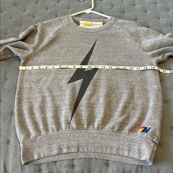 Aviator Nation Bolt Sweatshirt Heather Gray Size XS - Picture 6 of 8